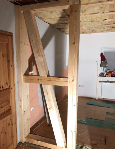 Fachwerk als Raumteiler
