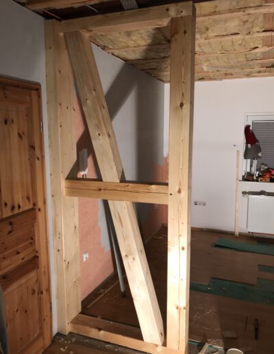 Fachwerk als Raumteiler